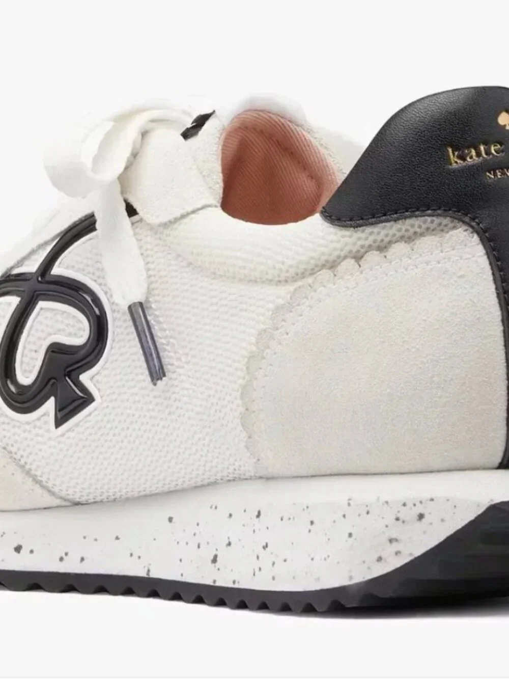 Kate Spade Black and White Brigitte Sneakers, 9